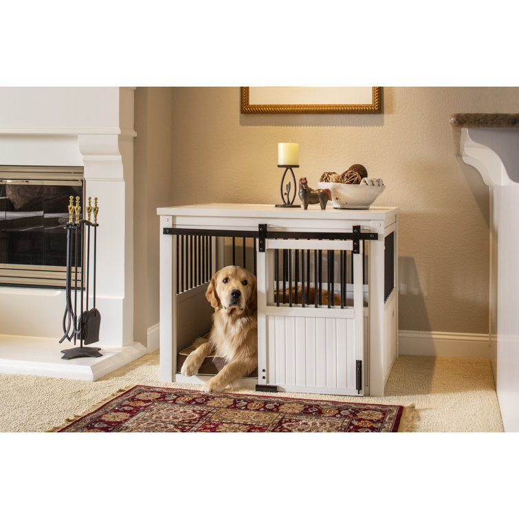 Plastic dog crate outlet with side door